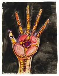 Hands Stigmata by Robert Smithson contemporary artwork painting, works on paper