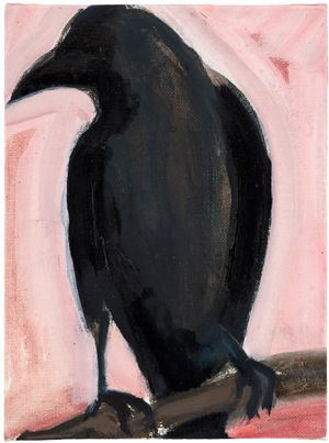 Crow (Mumbai, branch) by Matthew Krishanu contemporary artwork painting