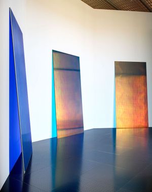 Sunset B, CL2E354 and CL2 Blue Shadow by Ann Veronica Janssens contemporary artwork sculpture