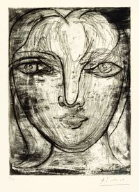 Portrait de Marie-Thérèse de face by Pablo Picasso contemporary artwork print