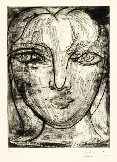 Portrait de Marie-Thérèse de face, 1934 by Pablo Picasso | Ocula