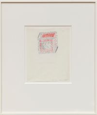 partial cube within a cube by Dom Sylvester Houédard contemporary artwork painting, works on paper, drawing