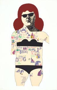 Tattooed Lady (Black) by Peter Blake contemporary artwork print