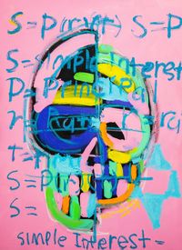 Skull IV by Bradley Theodore contemporary artwork painting, works on paper