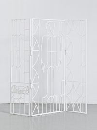 Atelier E.B. Display Screen (coat stand) by Lucy McKenzie contemporary artwork sculpture