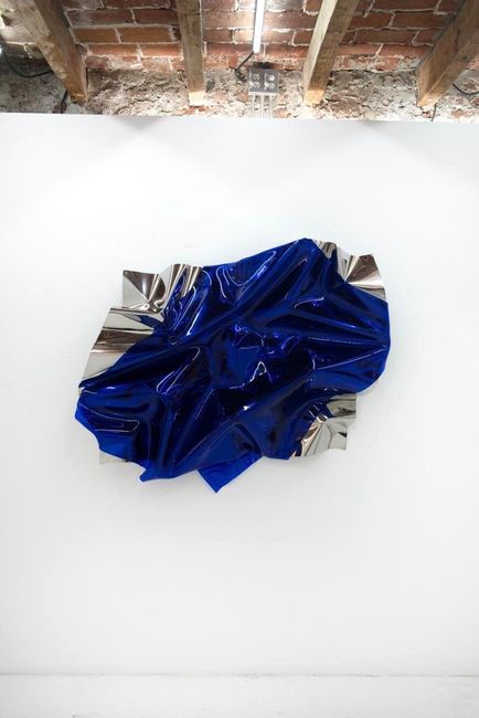PALE SHELTER (MX SILVER & TP DARK BLUE) by Aldo Chaparro contemporary artwork