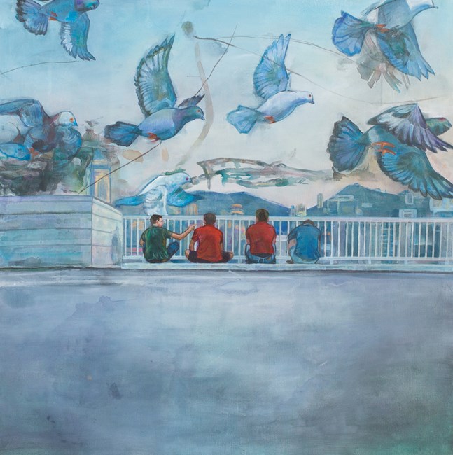 Pigeons by Vivian Ho contemporary artwork