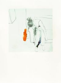 Orange Trench (Easy Hard) by Marie Le Lievre contemporary artwork works on paper