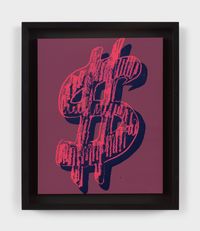 Dollar Sign by Andy Warhol contemporary artwork painting, works on paper, drawing