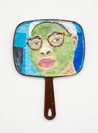 Green Mask by Jonah Elijah contemporary artwork painting, sculpture