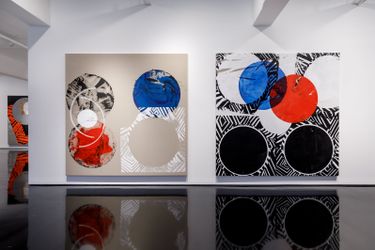 Exhibition view: Brook Andrew, seeing time, Tolarno Galleries, Melbourne (27 November–18 December 2021). Courtesy Tolarno Galleries.