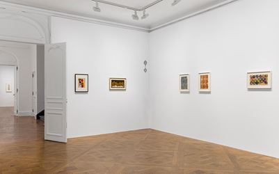 Exhibition view: Josef Albers, Anni Albers, Ruth Asawa, and Ray Johnson, Josef and Anni and Ruth and Ray, David Zwirner, 69th Street, New York (20 September–21 October 2017). Courtesy David Zwirner, New York.