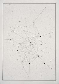 I saw all the letters in all the stars #16 by Timo Nasseri contemporary artwork painting, works on paper, drawing