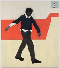 Boy Walking by Francisco Rodríguez contemporary artwork painting, works on paper