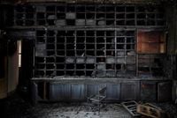 The Burnt Library by Henk Van Rensbergen contemporary artwork photography, print