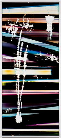 Cross-Contaminated RA4 Contact Print [Black Curl (9:6/CYM/Six Magnet: Los Angeles, California, January 27th 2014, Fuji Color Crystal Archive Super Type C, Em. No. 101-006, Kodak Ektacolor RA Bleach-Fix and Replenisher, Cat. No. 847 1484, 06214), Kreonite KM IV 5225 RA4 Color Processor,Ser. No. 00092174] by Walead Beshty contemporary artwork photography