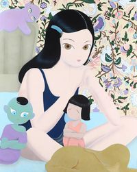 Sleepover by Jang Koal contemporary artwork painting, works on paper