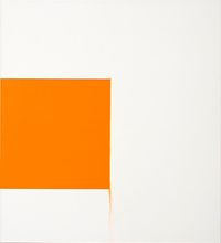 Exposed Painting Cadmium Orange by Callum Innes contemporary artwork painting