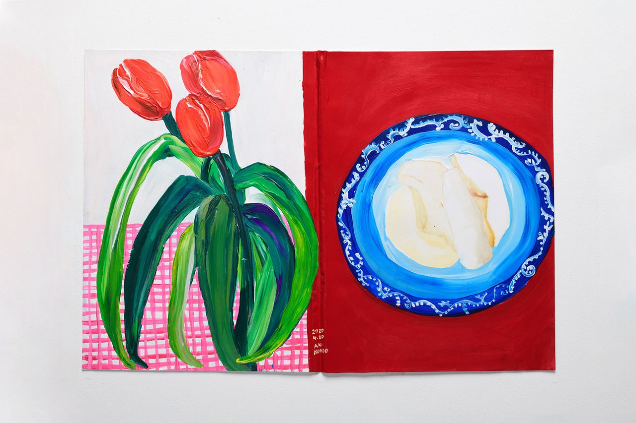 Acryl Painting 作者不明 かなり昔に描いた作品、行方不明。 実験的な作品で気に入って