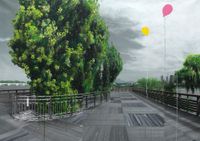Study of Green-Seoul-Vacant Lot-Seonyudo (Islet) by Honggoo Kang contemporary artwork painting
