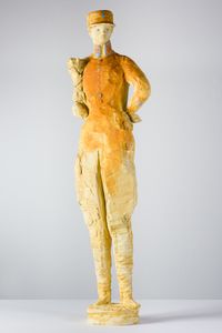 Pierre Fresnay (orange) by Linda Marrinon contemporary artwork sculpture