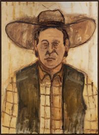 Portrait of a Punter 1 by Charlie Ingemar Harding contemporary artwork painting, works on paper