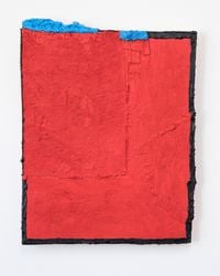 Untitled (red with blue) by Louise Gresswell contemporary artwork painting