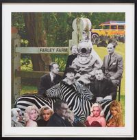 Joseph Cornell’s Holiday – England, Farley Farm. Some Surrealists, two Zebras, Roland and Lee, and a few Famous Blondes by Peter Blake contemporary artwork print