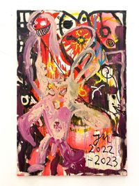 THERE IS A PARTY HERE TODAY SCHNICKSCHNACK! by Jonathan Meese contemporary artwork painting