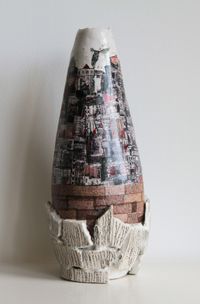 My City on the Rocks by Zena Assi contemporary artwork ceramics