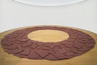 Red Slate Circle by Richard Long contemporary artwork sculpture, installation