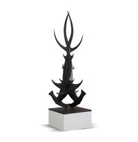 Double Helix Hammerhead (Big, Black) by Ashley Bickerton contemporary artwork sculpture