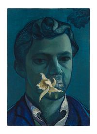 Self-Portrait at Father's Death by Victor Man contemporary artwork painting