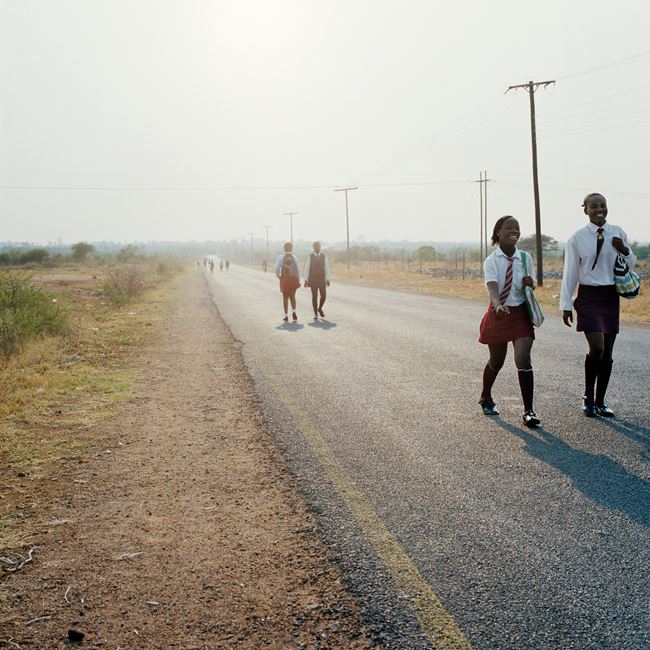 Road divide Gauteng and Northwest province, Hamaskraal, former Bophuthatswana by Thabiso Sekgala contemporary artwork