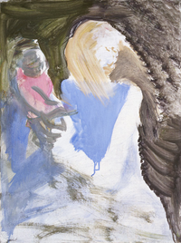 Madonna Mit Blauem Pullover by Siegfried Anzinger contemporary artwork painting