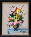 After Jacob Marcell: Still life with a vase of flowers and a dead frog by Frans Smit contemporary artwork 1