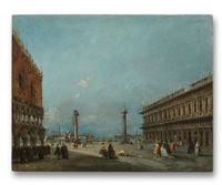 The Piazzetta Looking Towards the Bacino and the Island of San Giorgio by Francesco Guardi contemporary artwork painting, works on paper