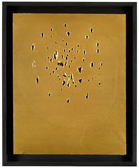 Concetto Spaziale (Spatial Concept) by Lucio Fontana contemporary artwork painting, works on paper