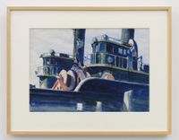 (Two Trawlers) by Edward Hopper contemporary artwork painting, works on paper, drawing