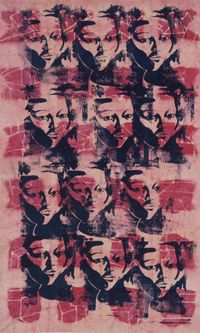 Consecutive Faces by Jung Kangja contemporary artwork painting, textile