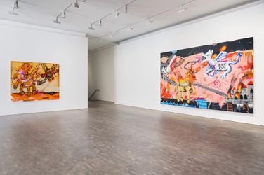 Exhibition view: Robert Nava, Thunderbolt Disco, Pace Gallery, London (13 May–25 June 2022). Courtesy Pace Gallery.