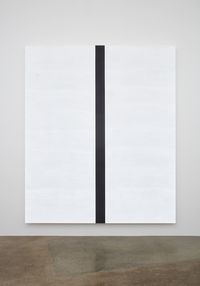 Untitled (White, Black Band, Beveled) by Mary Corse contemporary artwork painting