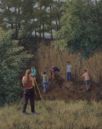 Neolithic Unearthings by Serban Savu contemporary artwork painting