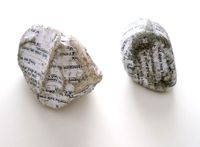 Diptych: The Betrothal of Cavehill (a Poem by Seamus Heaney) by Stefana McClure contemporary artwork sculpture
