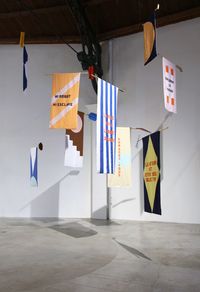 Ni robot, Ni esclave by Martine Feipel & Jean Bechameil contemporary artwork installation, textile