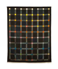 Color and black squares by Chant Avedissian contemporary artwork textile