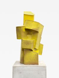 Nachbild gelb by Kai Schiemenz contemporary artwork sculpture, ceramics