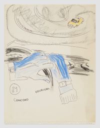 concord delirium race car driver - vrooom!! by Karen Kilimnik contemporary artwork works on paper