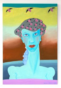 Beret of Tongues by Barbara Nessim contemporary artwork painting, works on paper