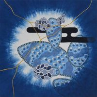 Enso-flowers cactus -Japan Blue-#1 by Kohei Kyomori contemporary artwork sculpture